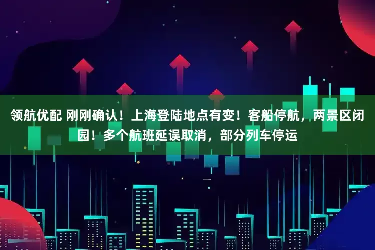 领航优配 刚刚确认！上海登陆地点有变！客船停航，两景区闭园！多个航班延误取消，部分列车停运