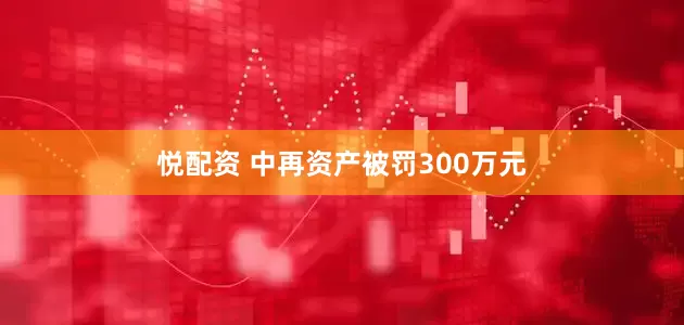 悦配资 中再资产被罚300万元